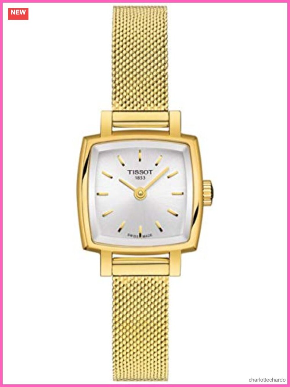 Tissot Lovely Square Swiss Quartz Diamond Dial Sapphire Crystal Women's Watch